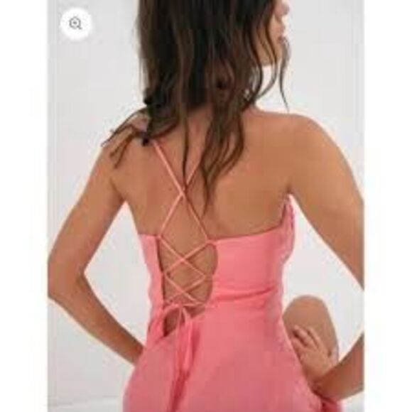 NWT For Love & Lemons. Gabrielle mini dress in pink Size M - Picture 2 of 15